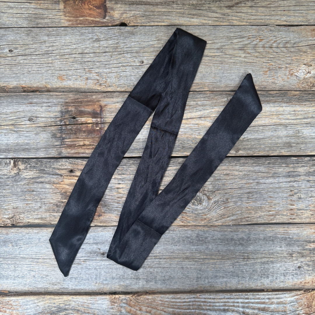 Black  Western Skinny Mini Wild Rag Scarf / Cowgirl Necktie #TW300