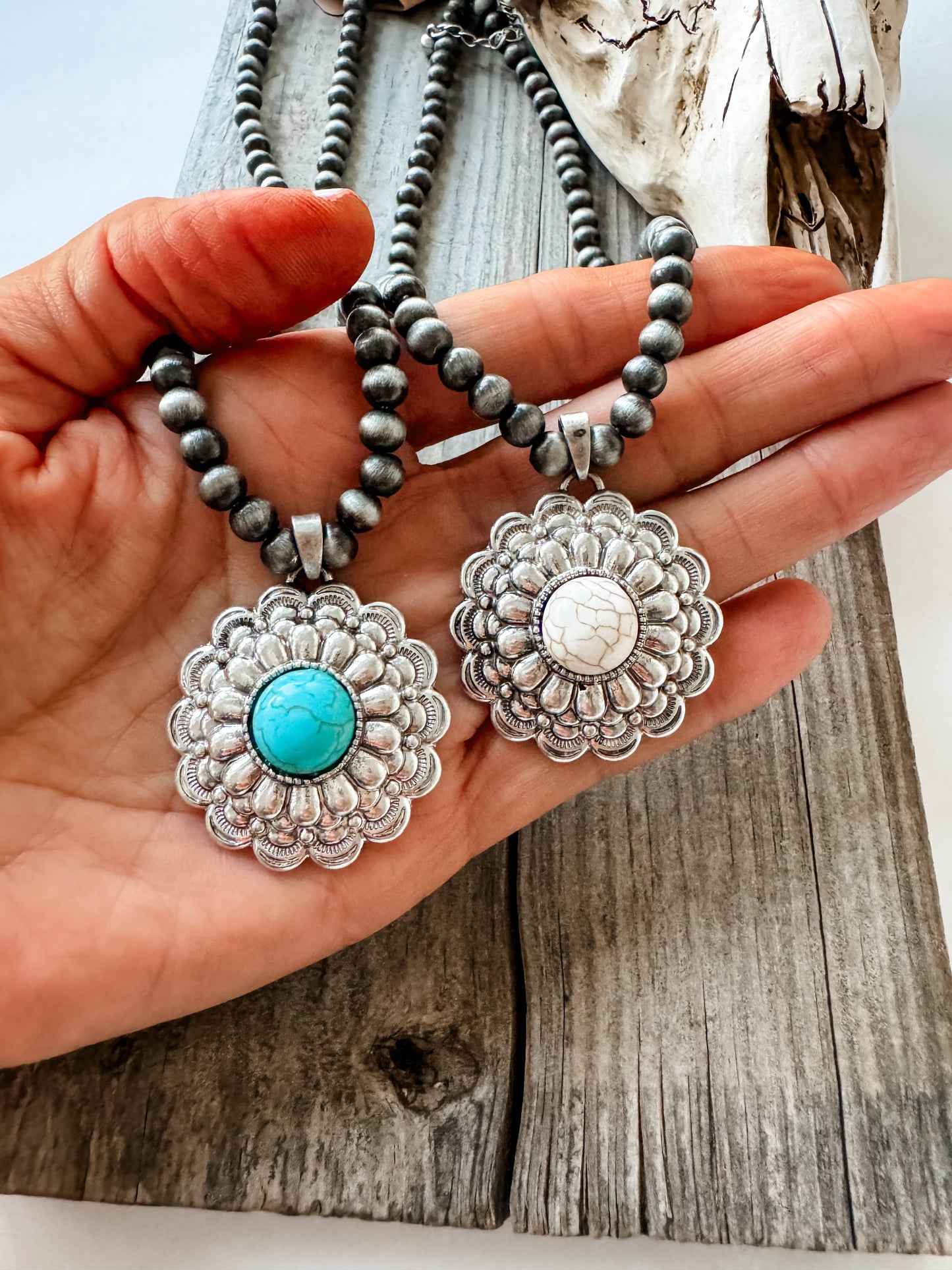 Western Navajo Style Concho Necklace