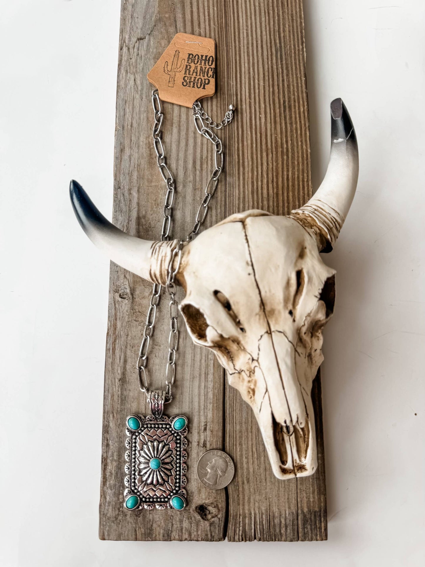 Western Concho Chain Necklace