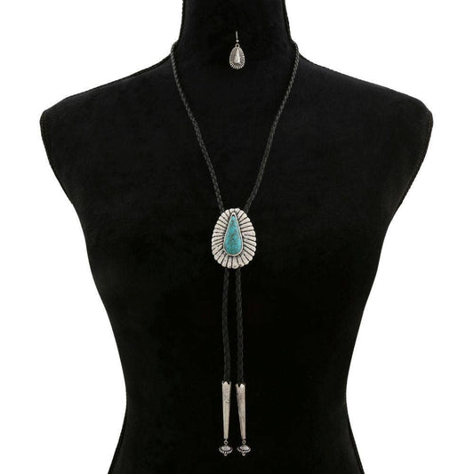 Western Cord Necklace /Earring Set