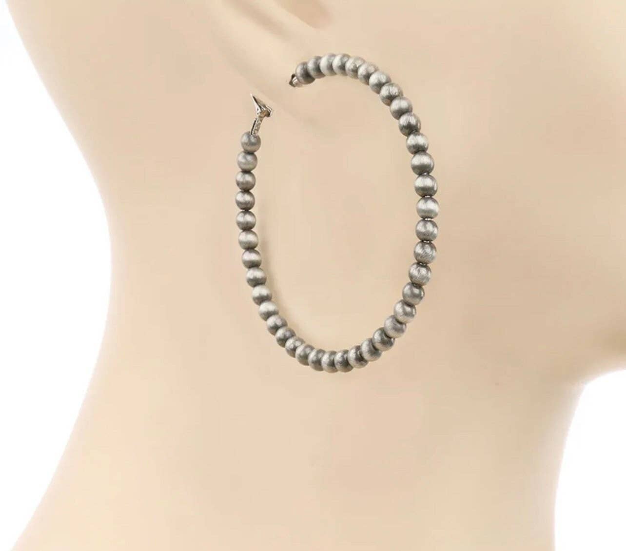 3” Western Navajo Pearl Hoops Earrings