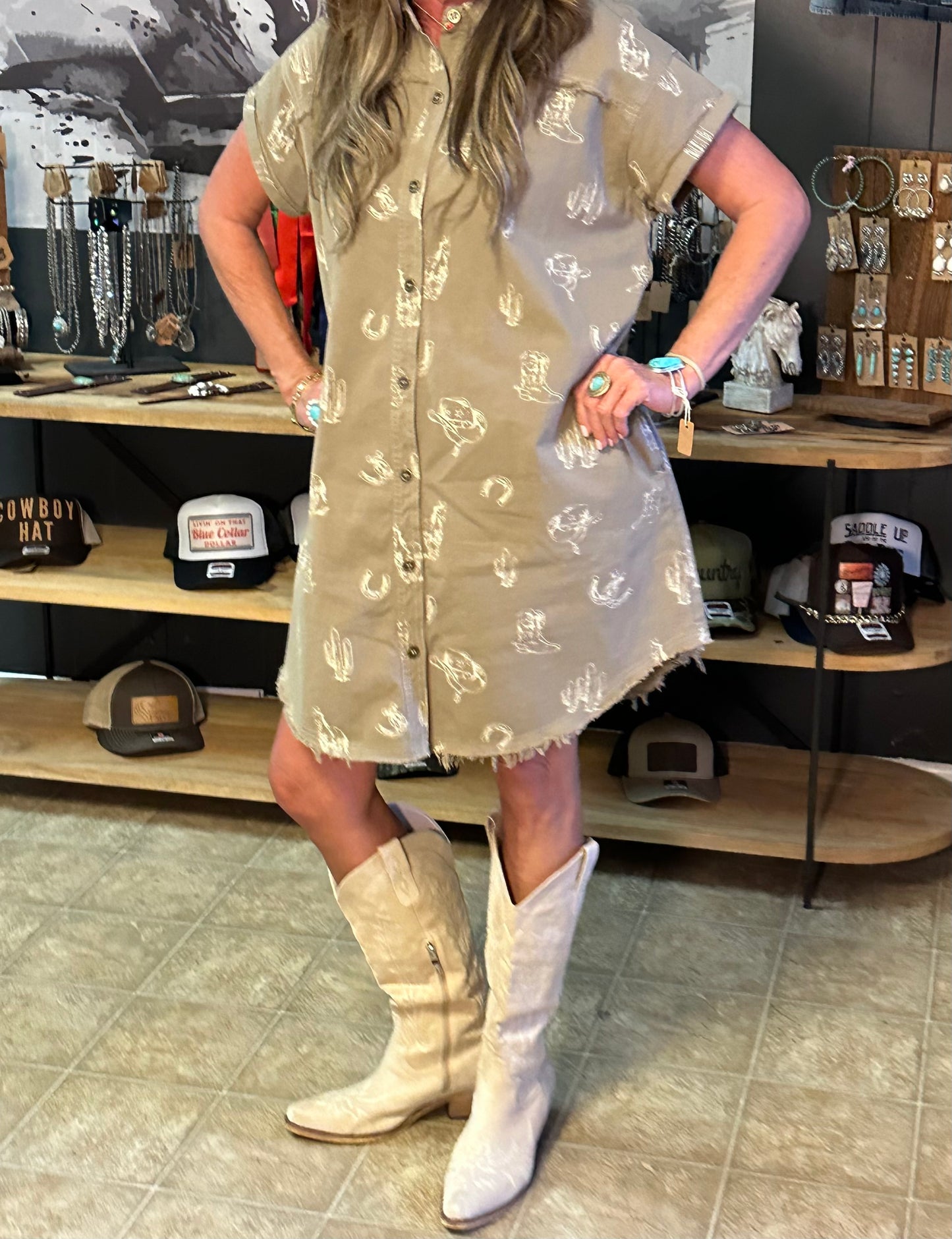 Cowgirl Charm Shirt Dress