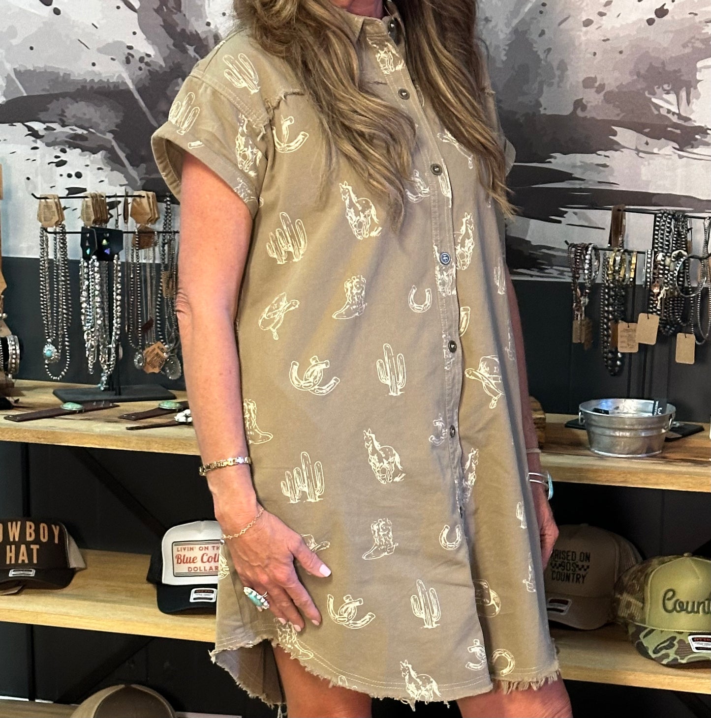 Cowgirl Charm Shirt Dress