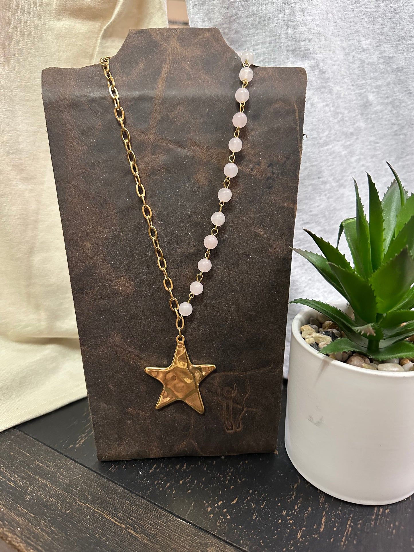 Starry Beaded Chain Necklace