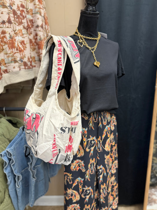 SWAN FLOUR SACK HOBO BAG