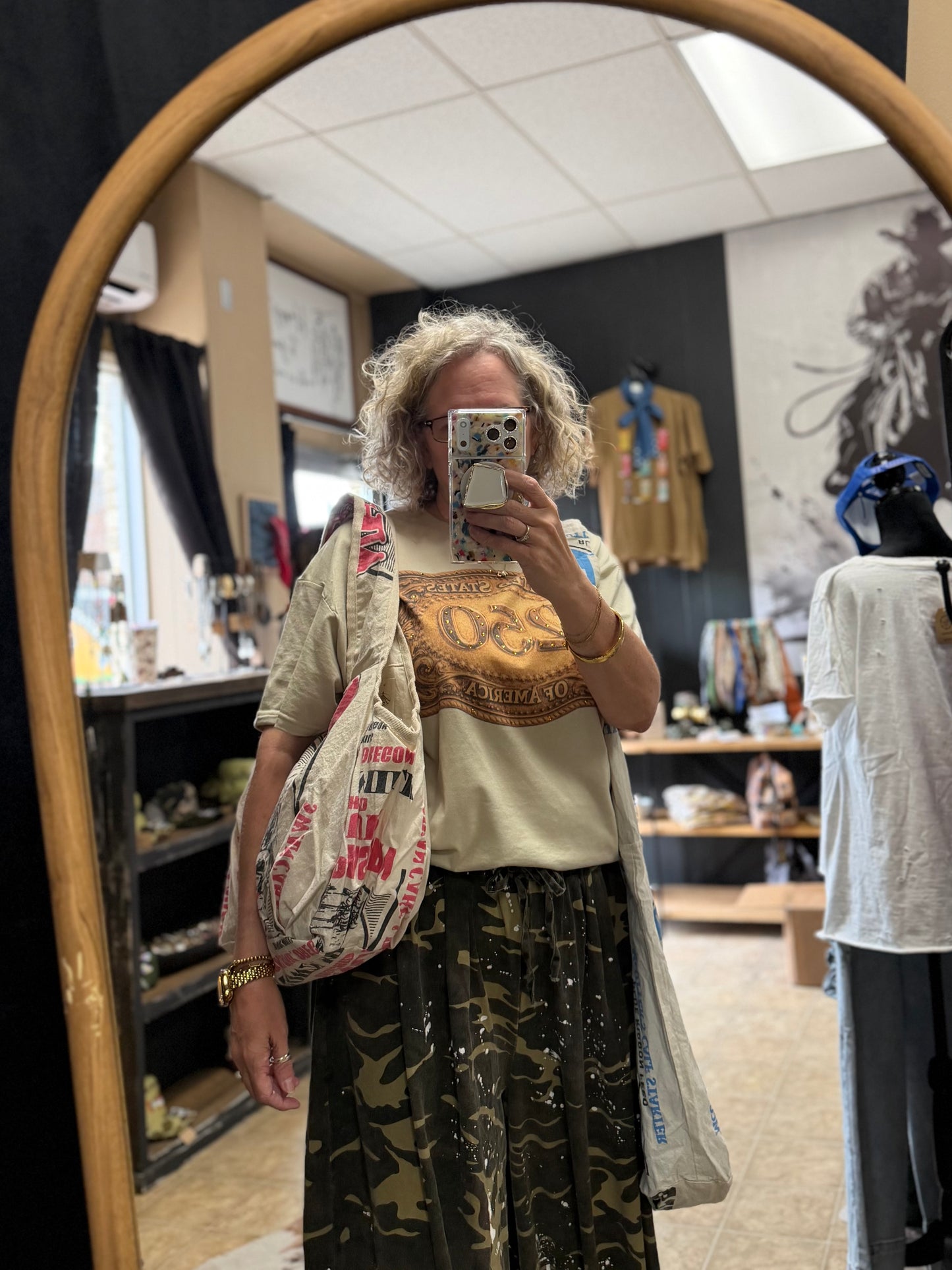 SWAN FLOUR SACK HOBO BAG