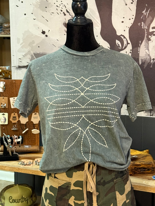 Western Stitch Graphic Top