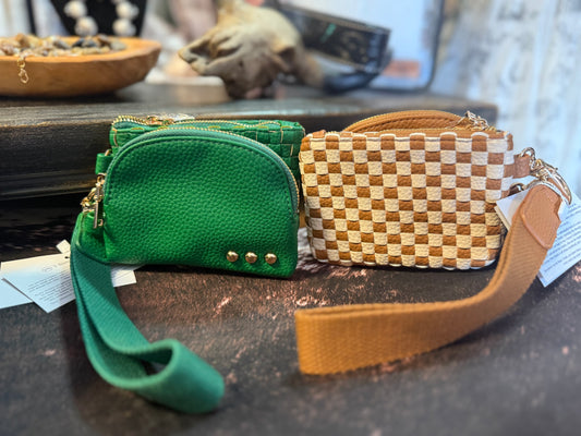 Wristlet Woven Dual Pouch