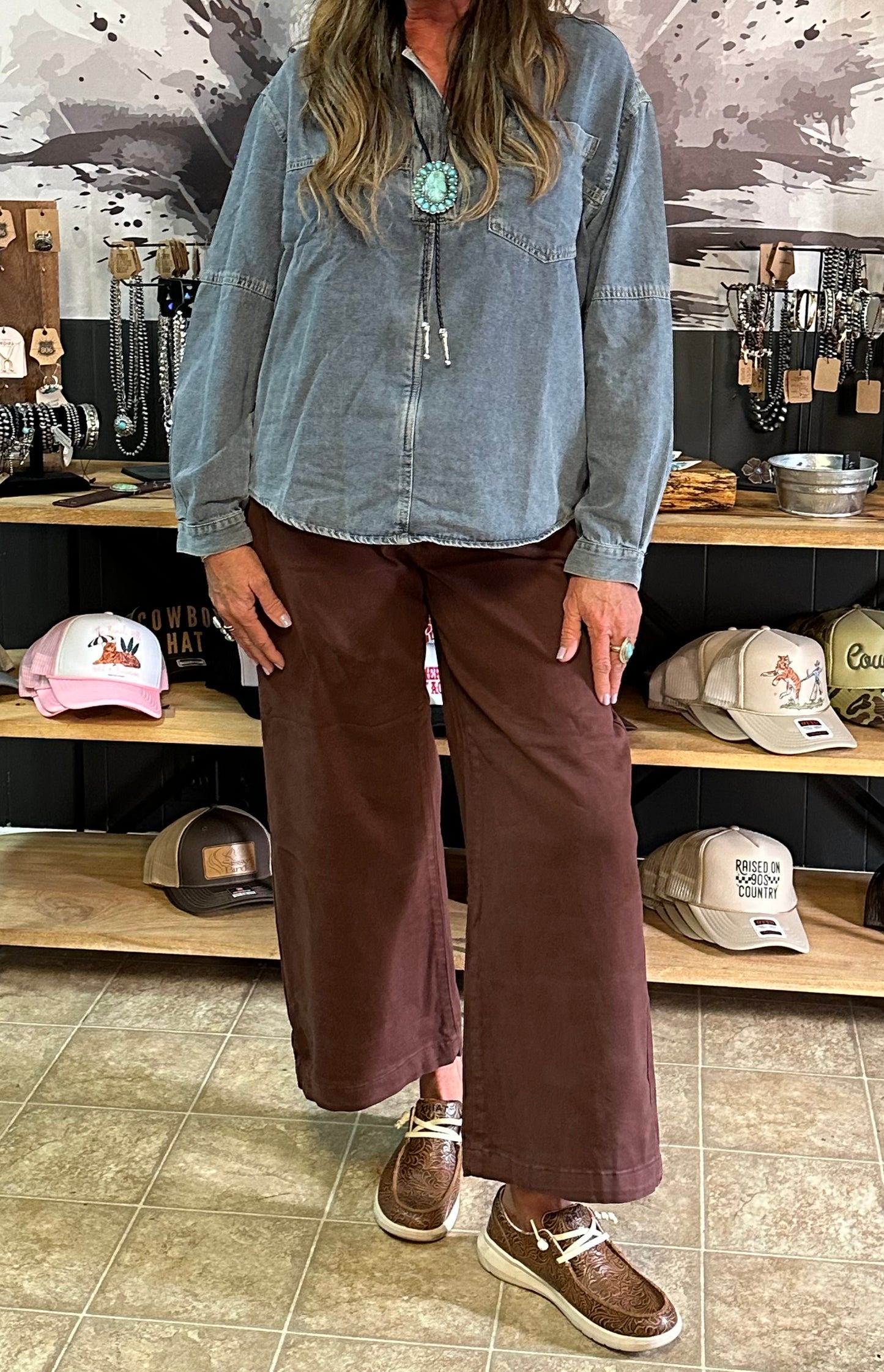 Bronco Brown Crop Jean