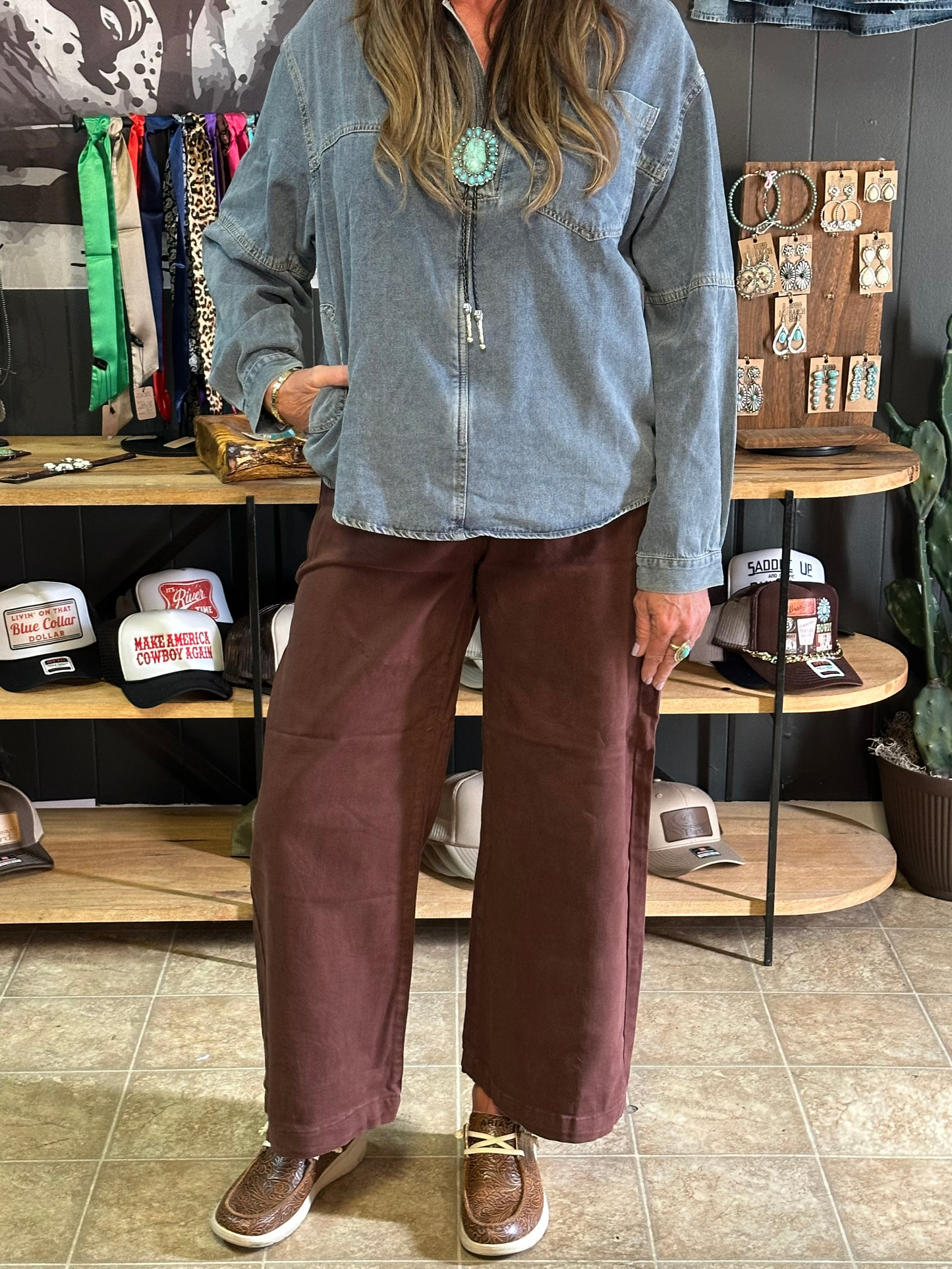 Bronco Brown Crop Jean