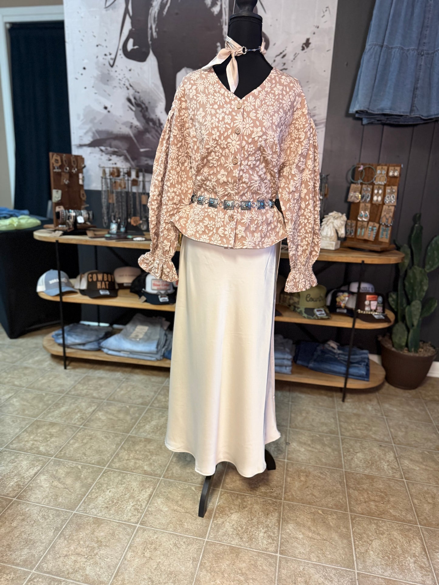 Canyon Cream Maxi Skirt