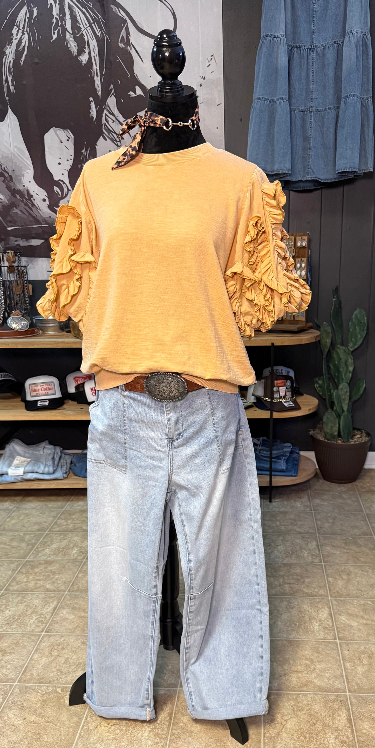 Cowgirl Gold Rush Top