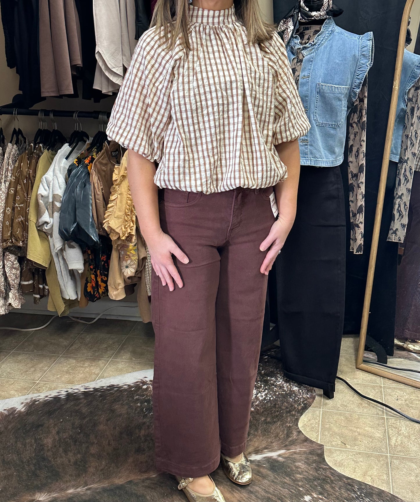 Bronco Brown Crop Jean