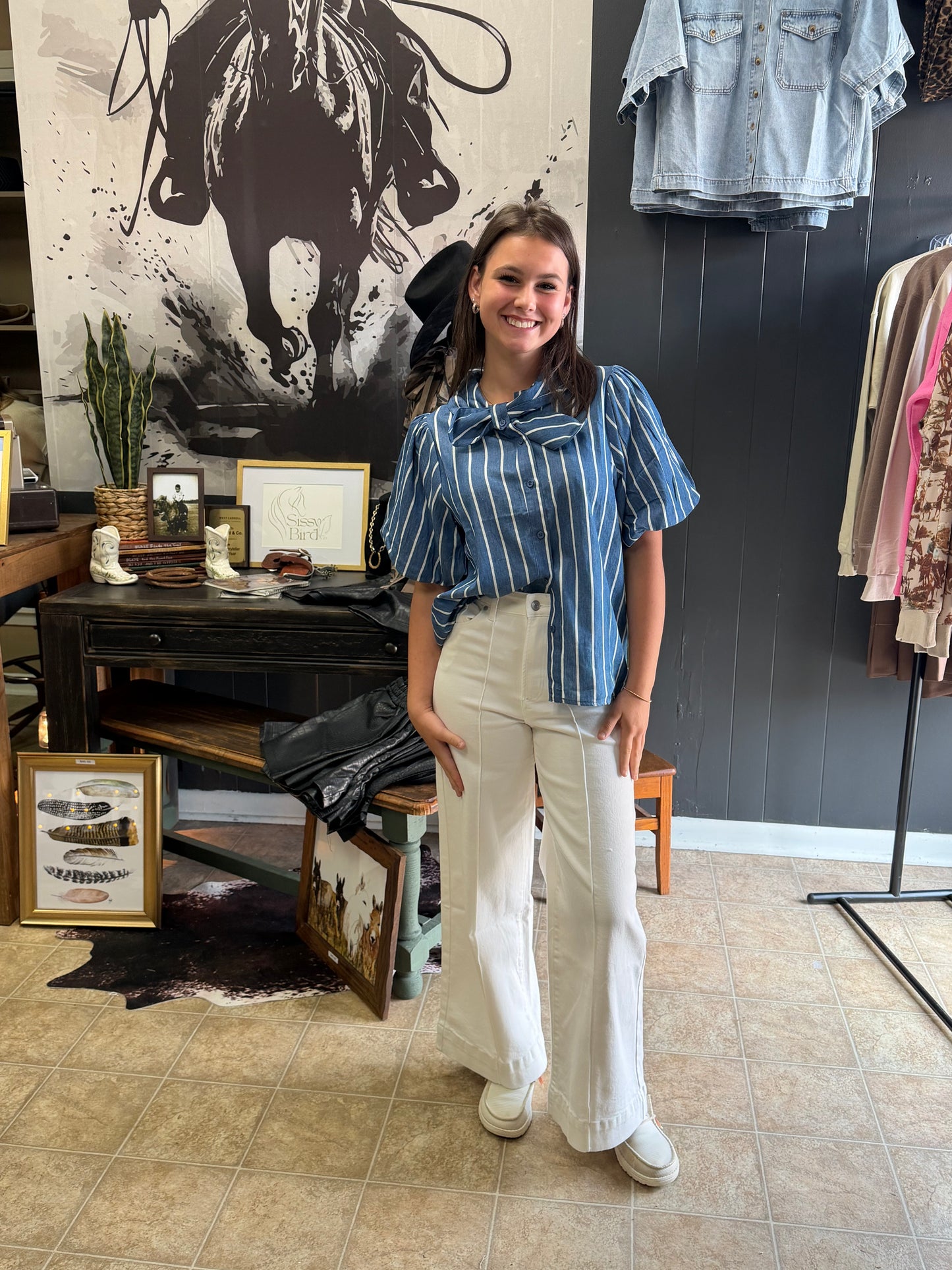 Blue Ribbon Belle Blouse