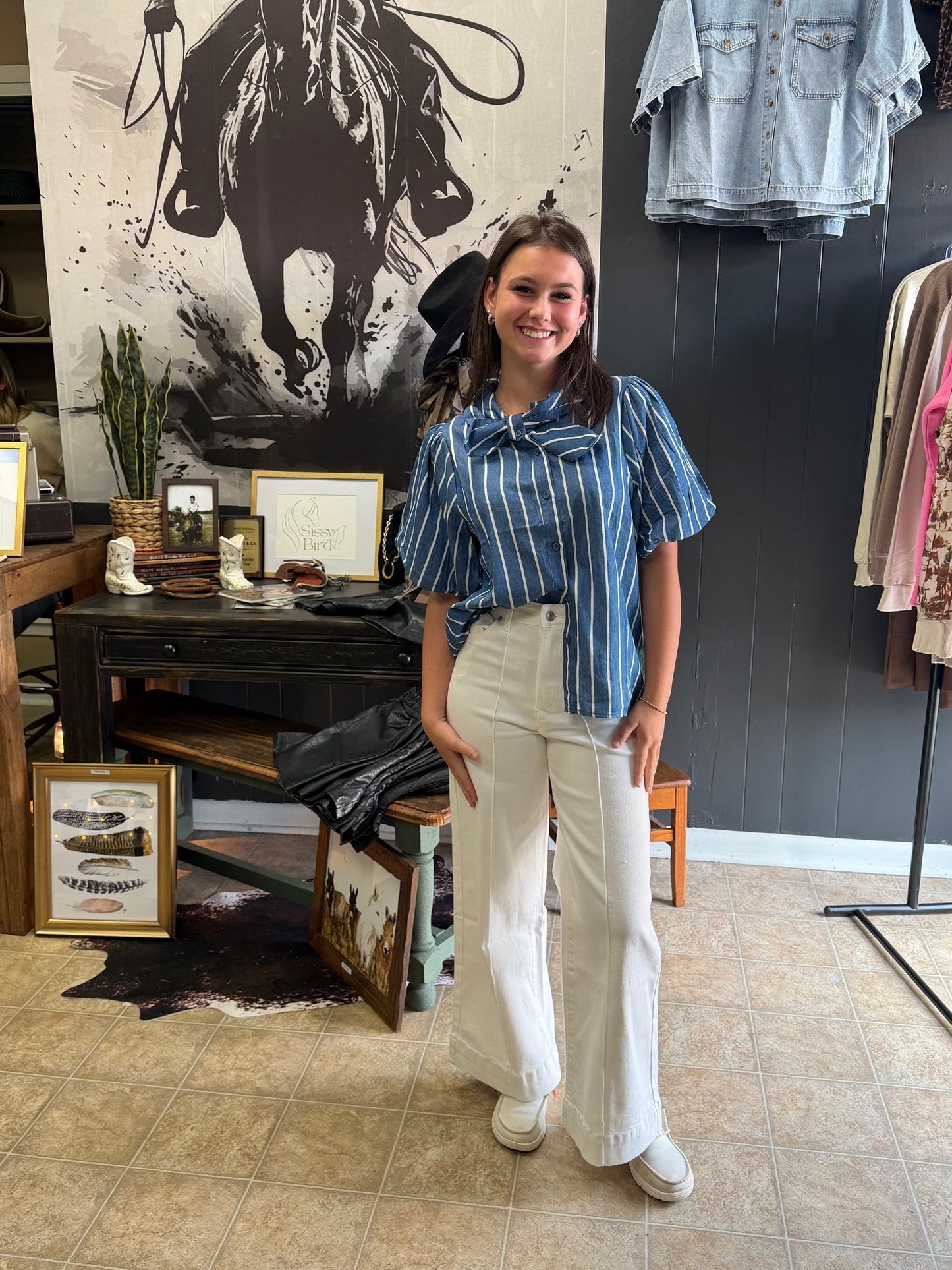 Blue Ribbon Belle Blouse