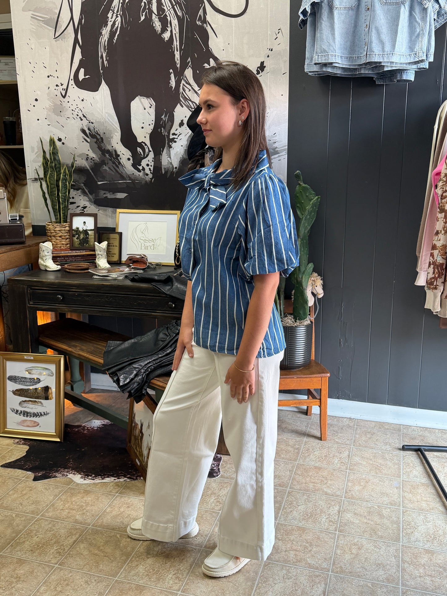 Blue Ribbon Belle Blouse