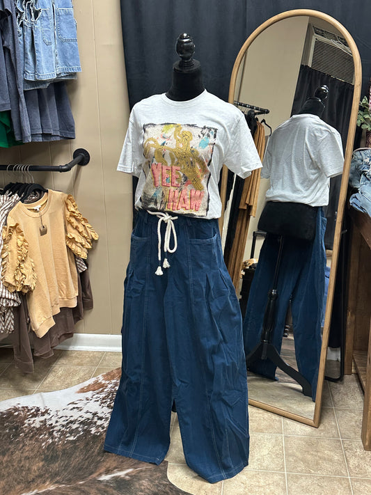 Washed Corduroy Pleated Barrel Pants