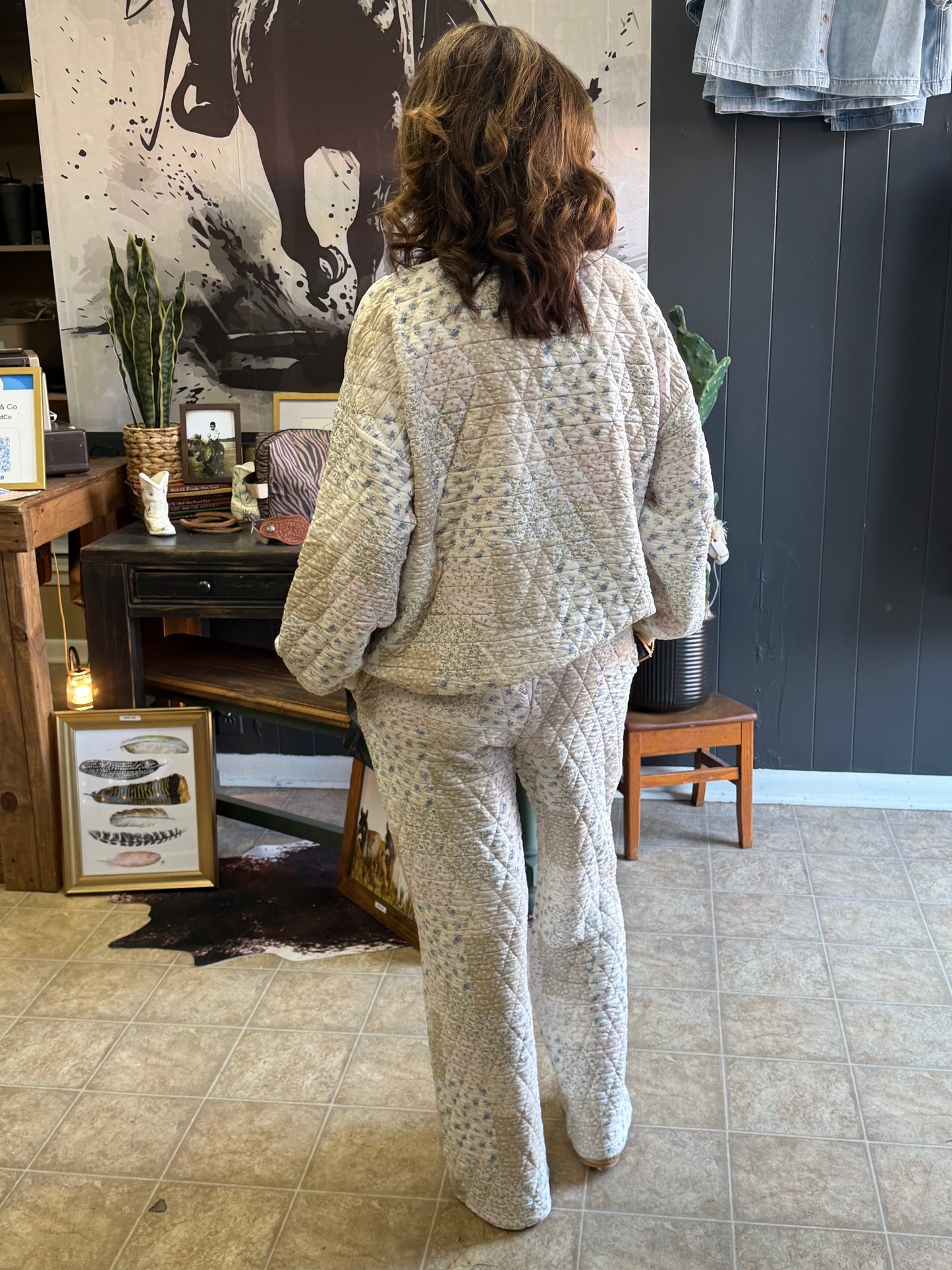 Patchwork Quilted Set