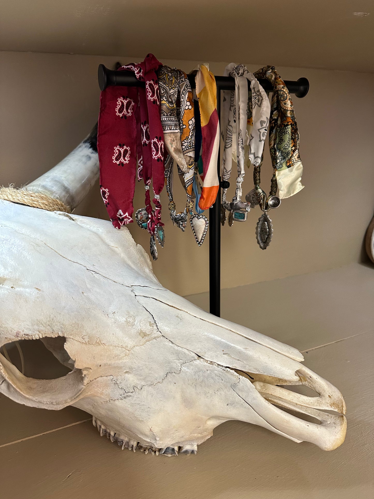 Longhorn Western Bandana Necklace