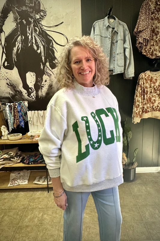Lucky 2-Sided Mock Sweatshirt