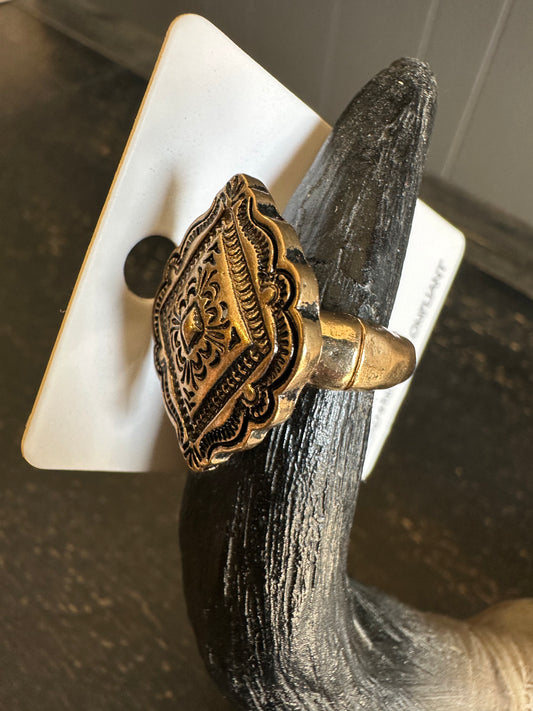 Bronze Diamond Navajo Ring