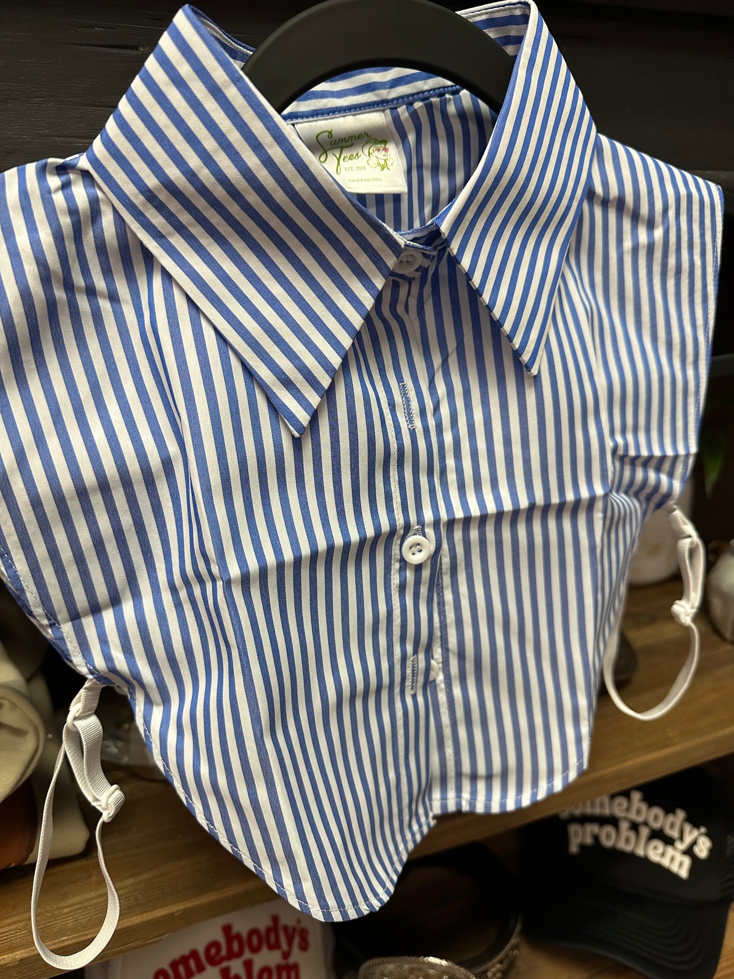 Blue & White Striped Collar