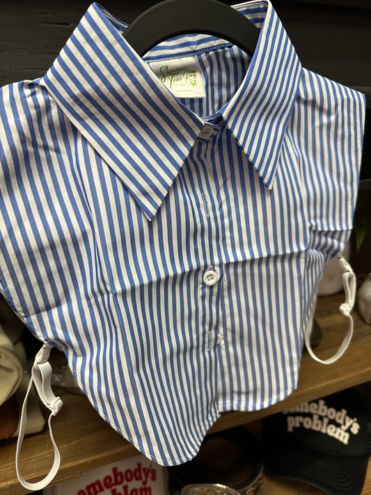 Blue & White Striped Collar