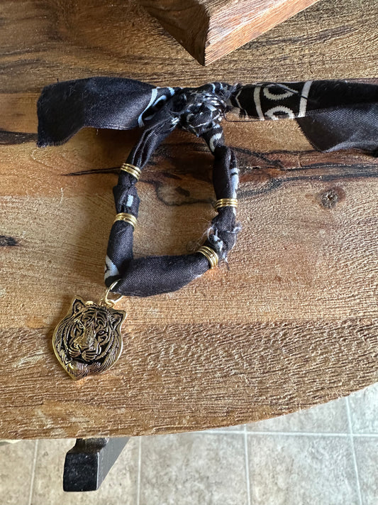 Tiger Charm Bandana Spirit Bracelet