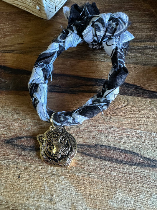 KIDS Braided Tiger Charm Bracelet