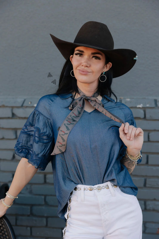 Sweetwater Stitch-Denim and Chocolate