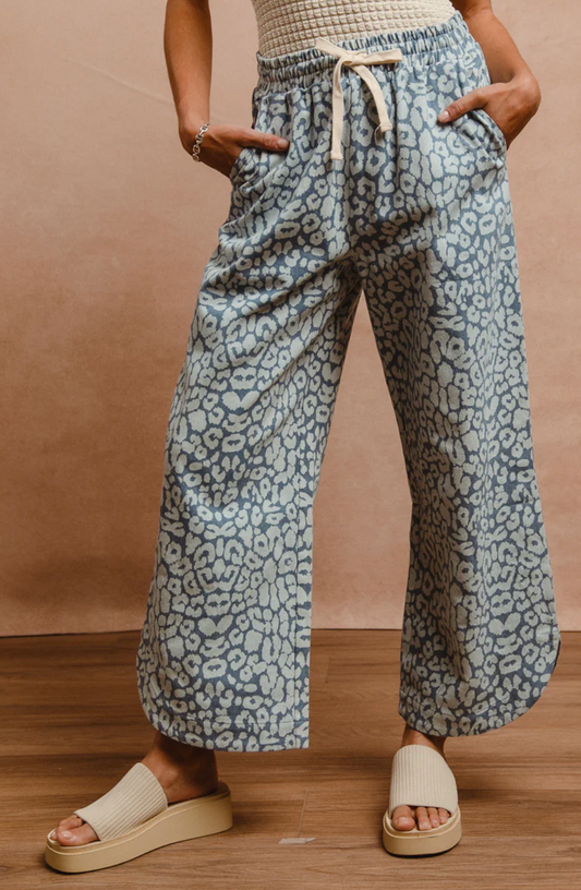 Blue Skies Leopard Pants