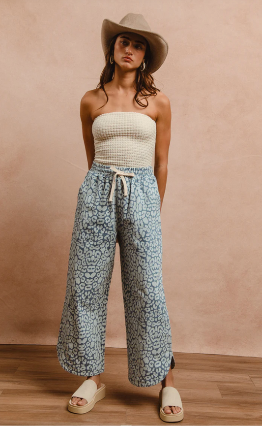 Blue Skies Leopard Pants