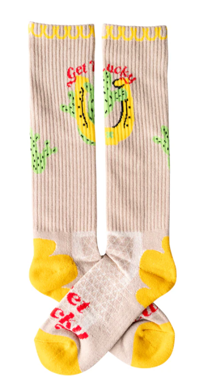 Get Lucky Tan Performance Boot Socks