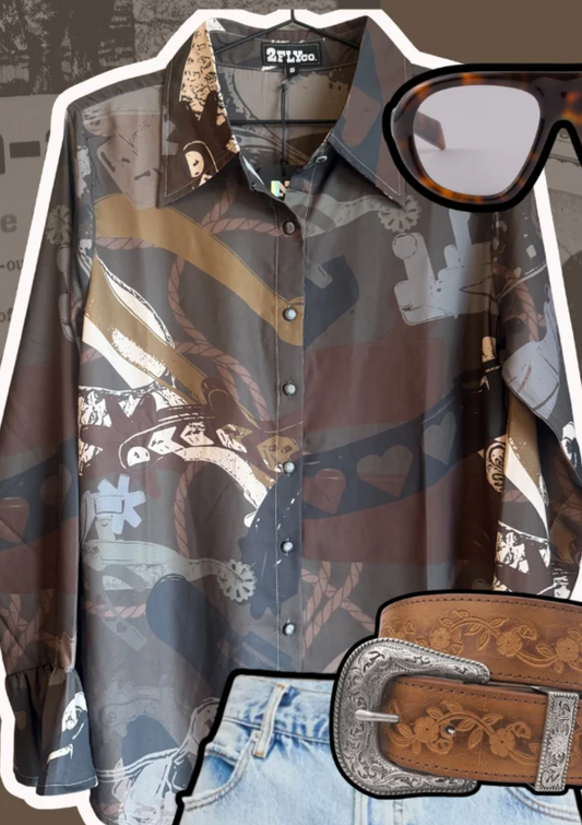 Stack the Spurs Blouse