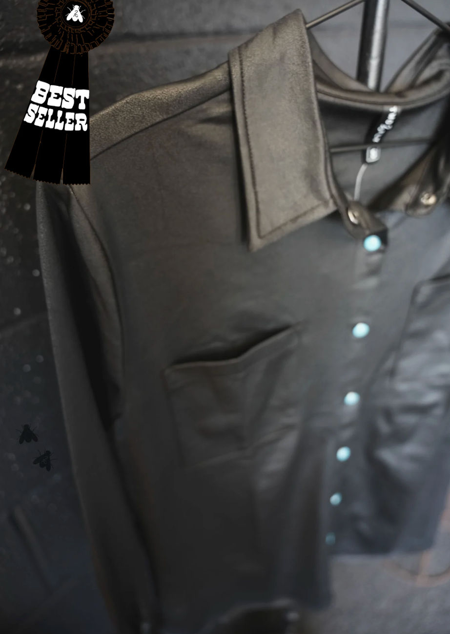 LEATHER LUX BUTTON DOWN