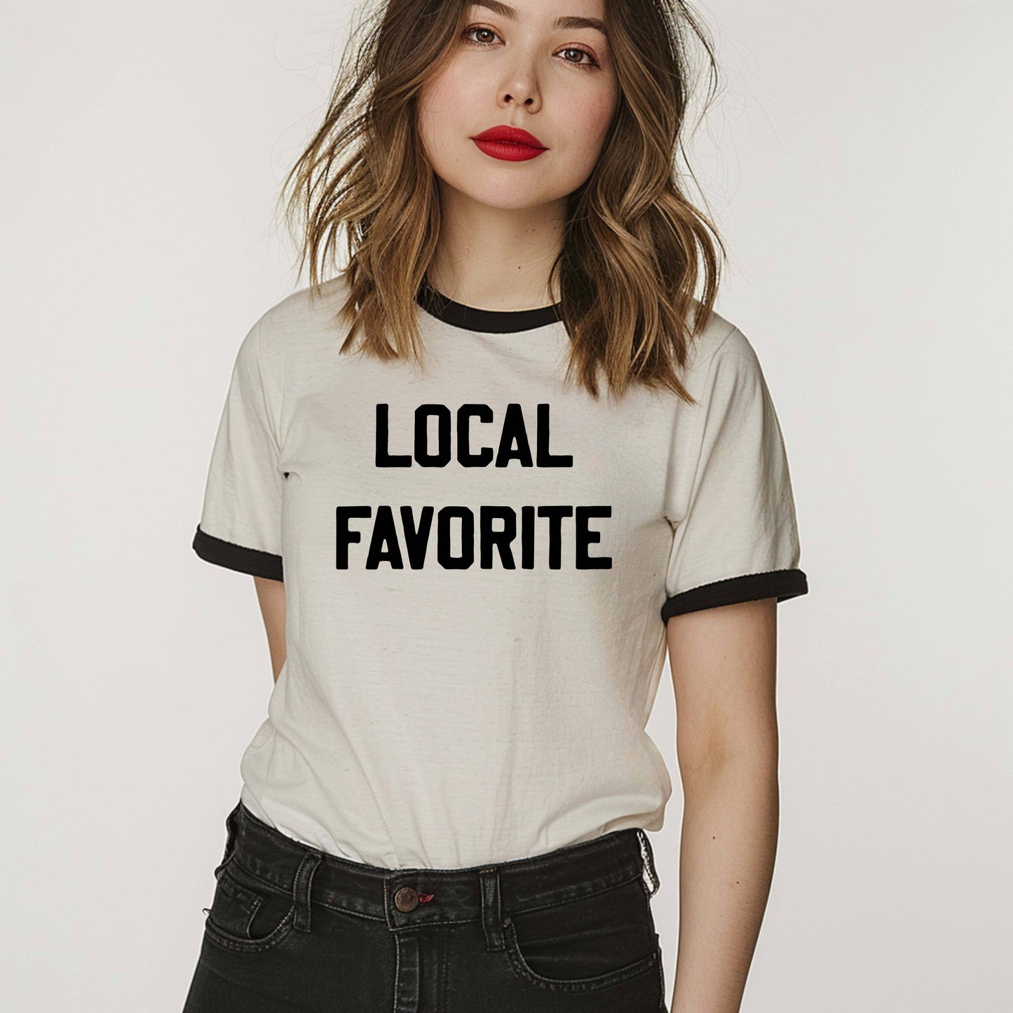 Local Favorite Ringer Shirt, Ringer Tee, Shop Small Shirt