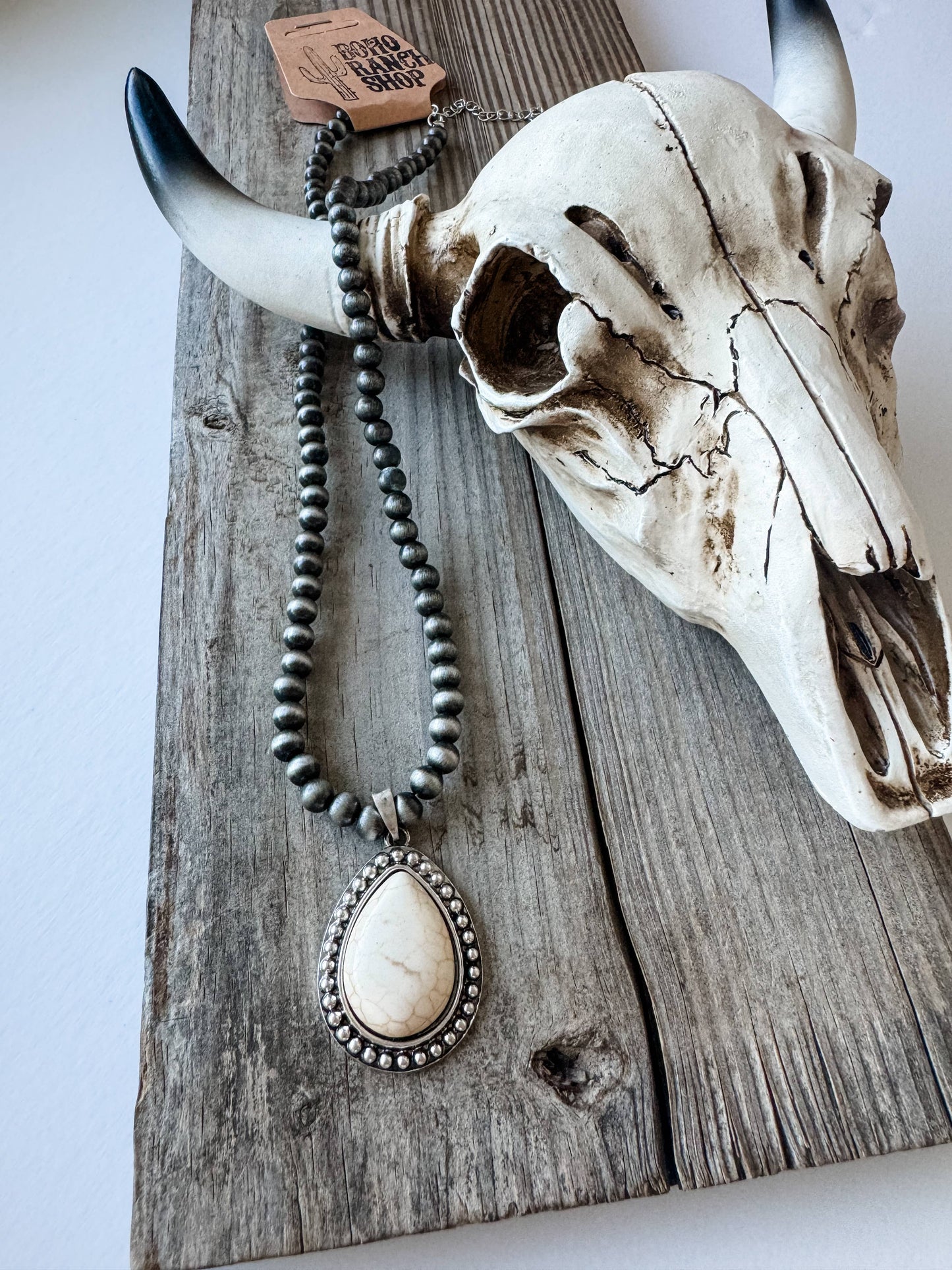 Western Navajo Style Teardrop Necklace