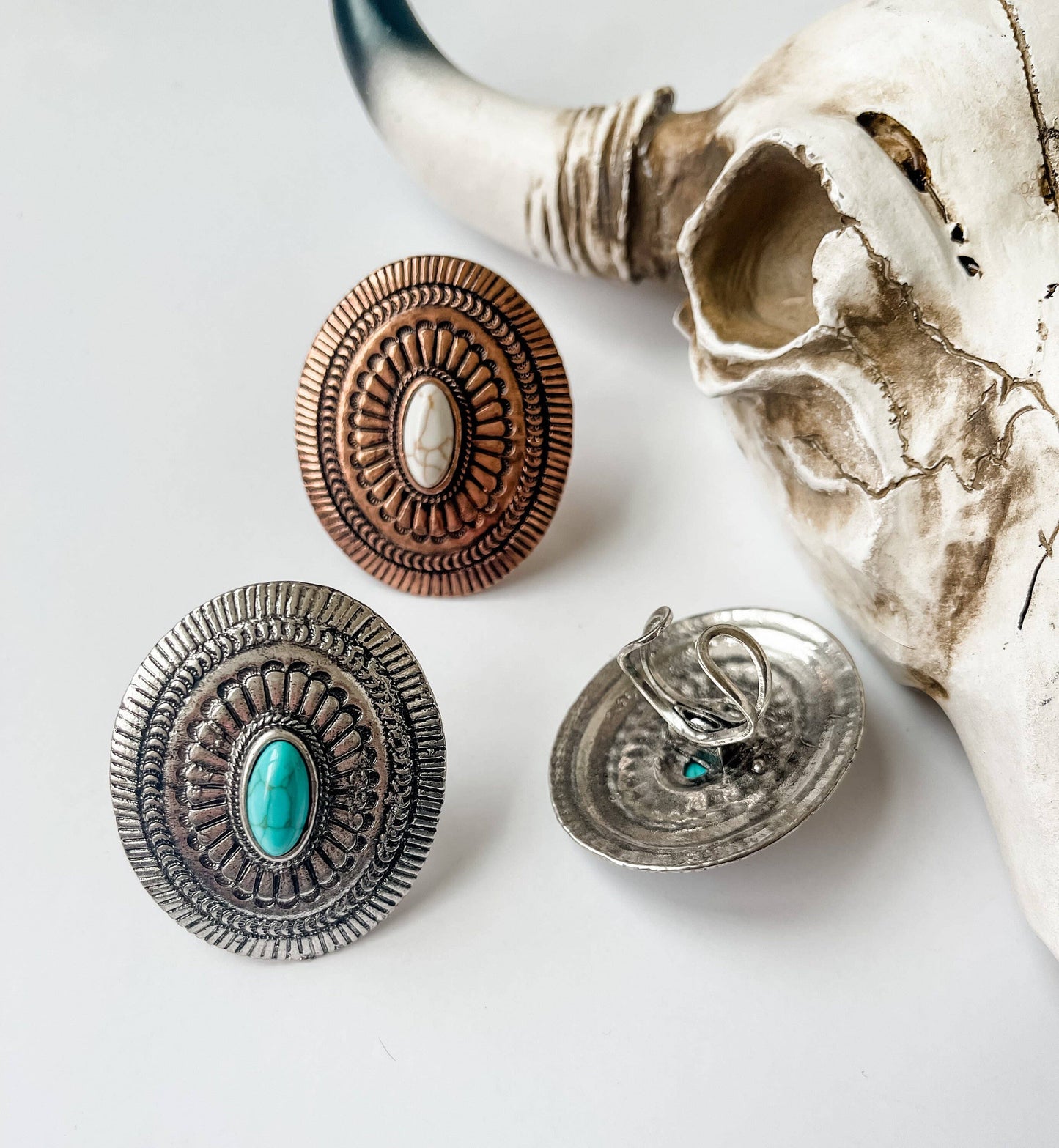 Concho Cuff Ring Western Ring Adjustable