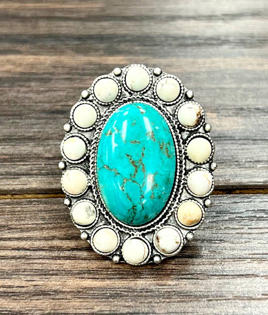 Turquoise Adjustable Ring