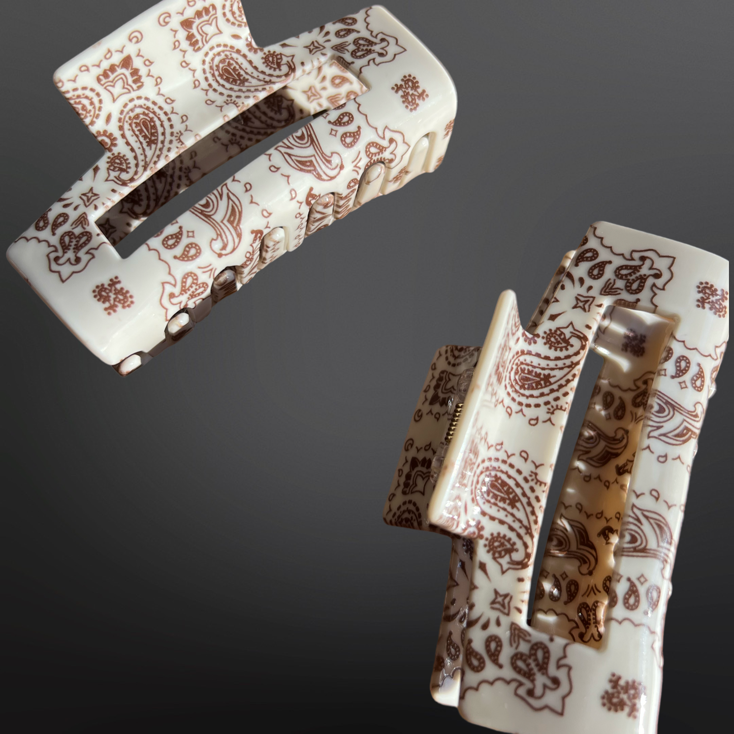 Western Paisley Bandana Print Claw Clip