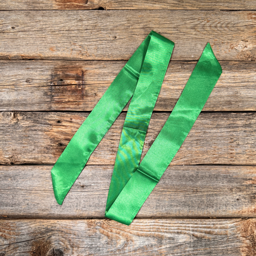 Green Western Skinny Mini Wild Rag Scarf / Cowgirl Necktie  #TW310