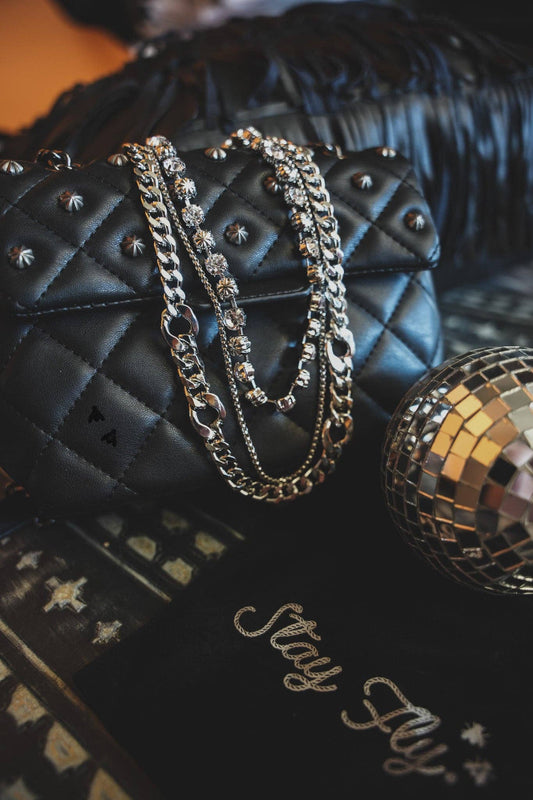 WHITE LIGHTNING LAYERED NECKLACE