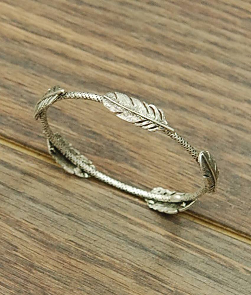 Feather Bangle Bracelet