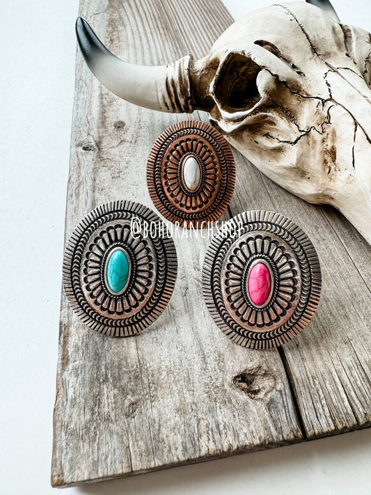 Concho Cuff Ring Western Ring Adjustable