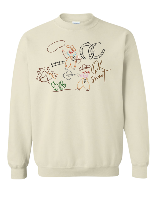 OH SHOOT EMBROIDERED CREWNECK