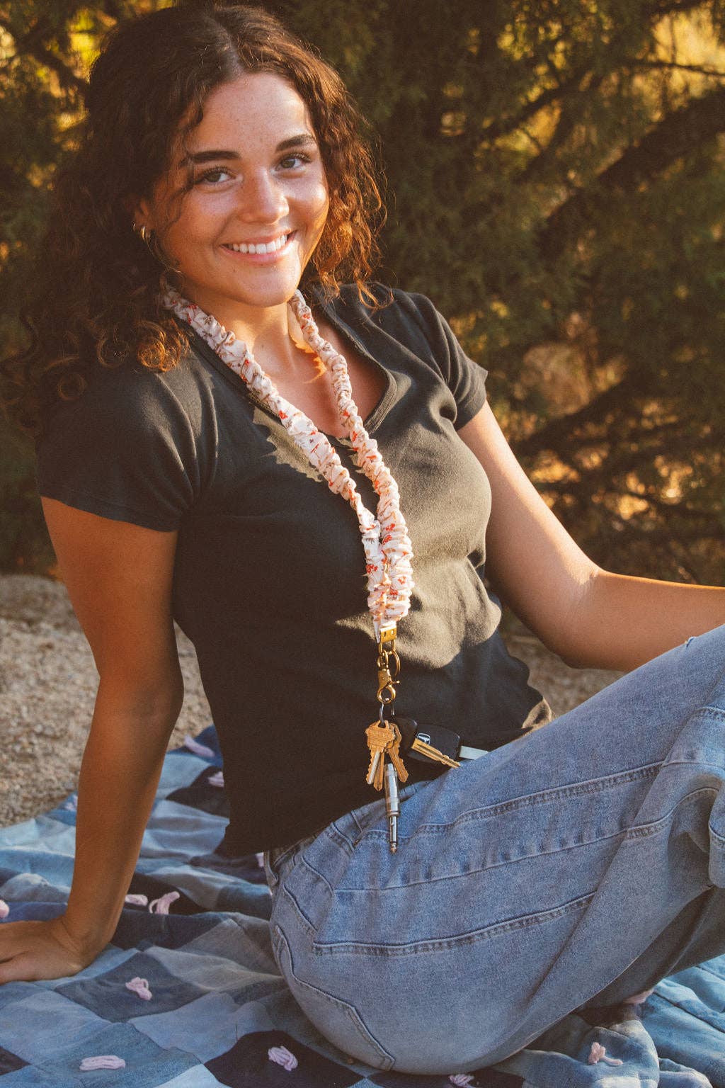 Fall Floral Lanyard