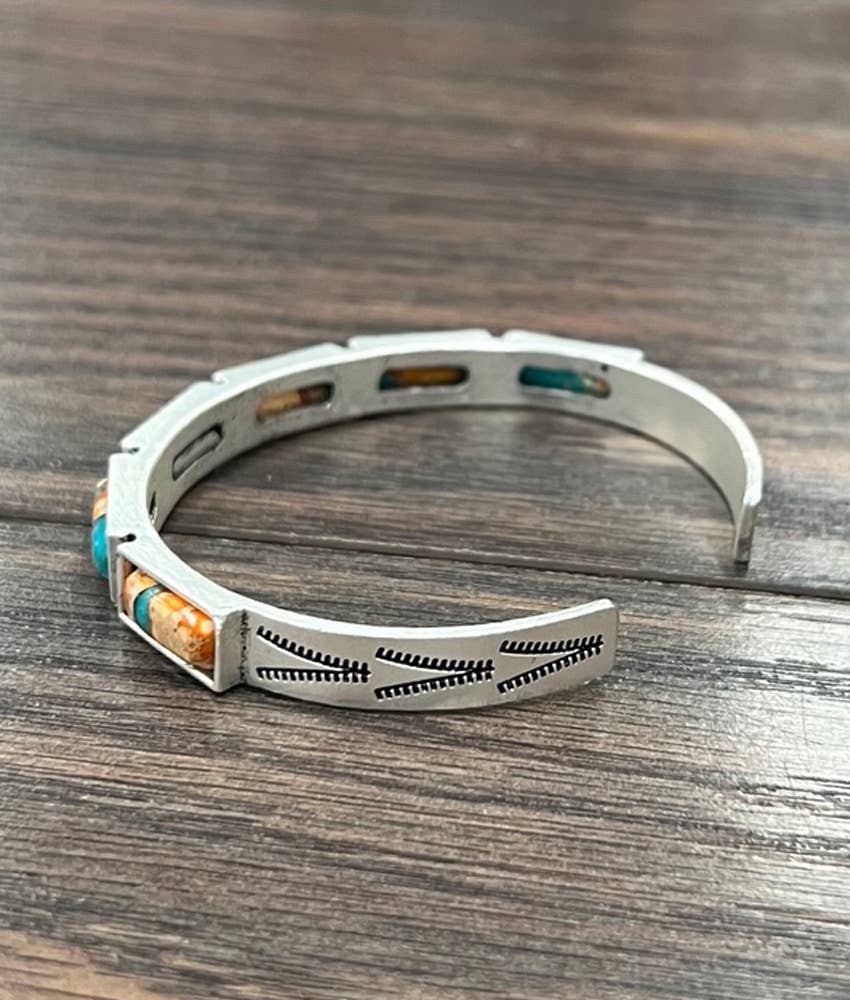 Bar Gemstone Cuff Bracelet