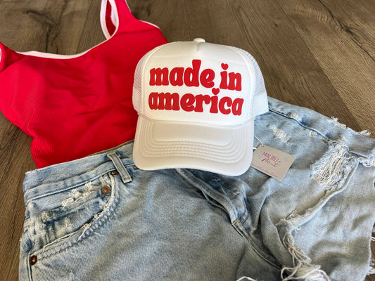Made in america 4th of July trucker hat