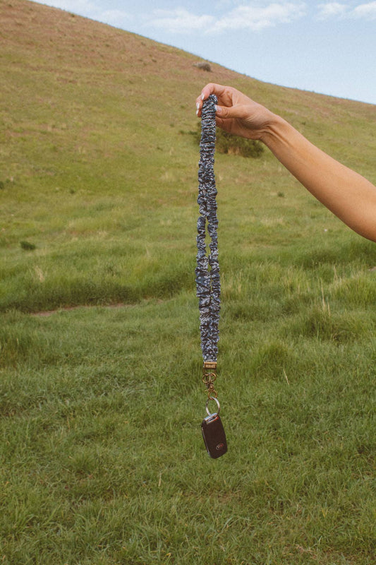 Paisley in Navy Lanyard