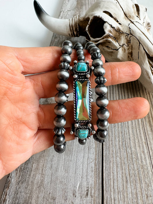 WESTERN STYLE BEADED BRACELET SET